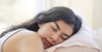 a woman in deep restorative sleep